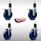 Service Caster 5'' SS Solid Poly Swivel 1-5/8'' Expanding Stem Caster Set 2 Total Lock Brakes, 4PK SCC-SSEXTTL20S514-SPUS-2-S-2-158 - alternate 2